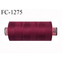 Bobine 1000 m fil Polyester n° 120 couleur bordeaux longueur 1000 mètres grande marque