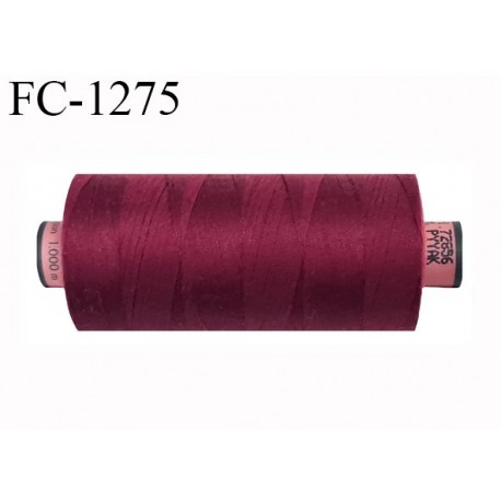 Bobine 1000 m fil Polyester n° 120 couleur bordeaux longueur 1000 mètres grande marque