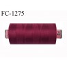 Bobine 1000 m fil Polyester n° 120 couleur bordeaux  longueur 1000 mètres grande marque