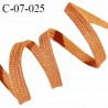 Cordon galon lacet tube largeur 7 mm couleur orange prix au mètre