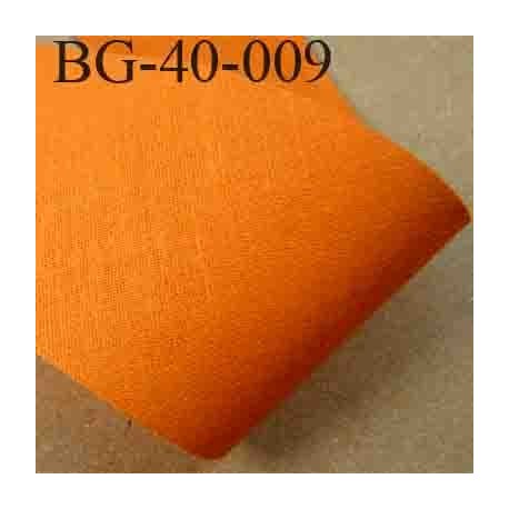 biais ruban galon a plat à plier en coton couleur orange largeur 4 cm vendue au mètre