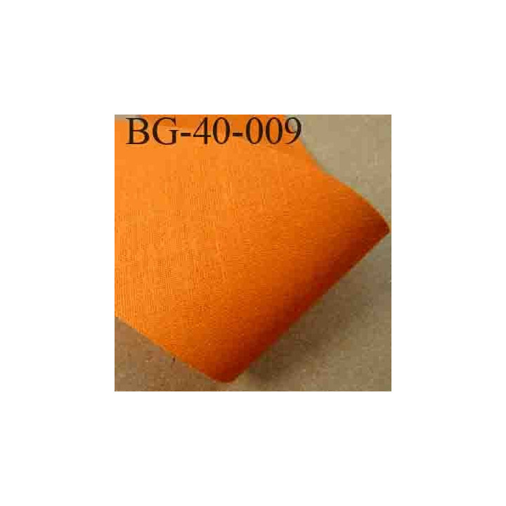 biais ruban galon a plat à plier en coton couleur orange largeur 4 cm vendue au mètre