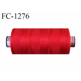 Bobine 1000 m fil Polyester n° 120 couleur rouge longueur 1000 mètres grande marque