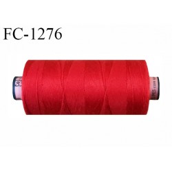 Bobine 1000 m fil Polyester n° 120 couleur rouge longueur 1000 mètres grande marque