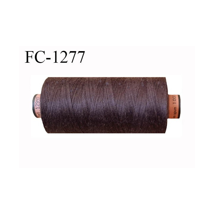 Bobine 1000 m fil Polyester n° 120 couleur violet de mars ou marron aubergine longueur 1000 mètres grande marque