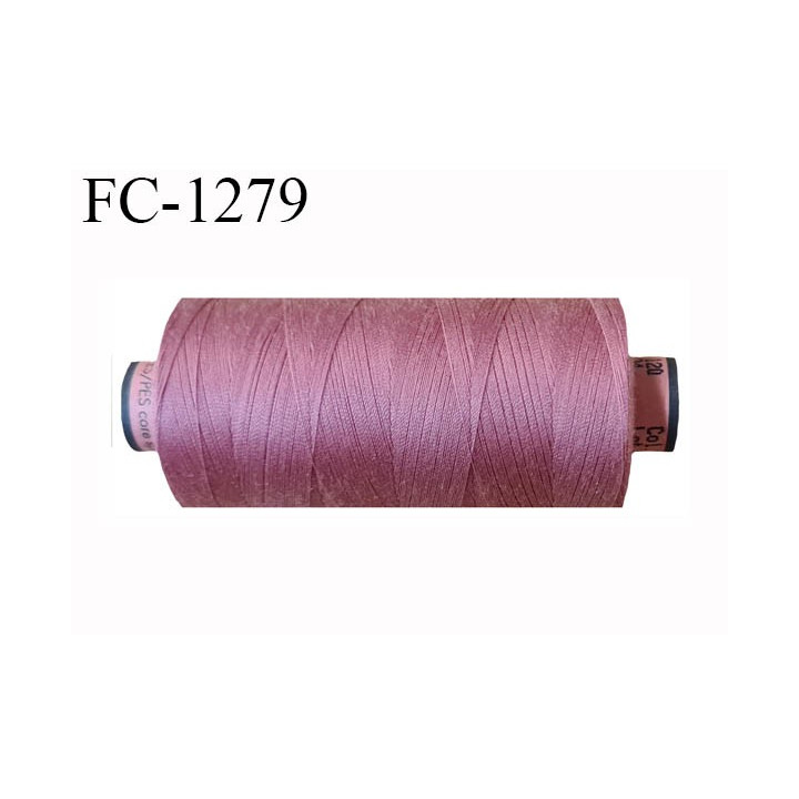 Bobine 1000 m fil Polyester n° 120 couleur rose balais longueur 1000 mètres grande marque