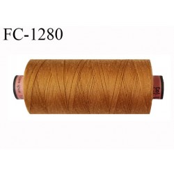 Bobine 1000 m fil Polyester n° 120 couleur ocre foncé ou couleur de la surpiqure de jeans longueur 1000 mètres grande marque