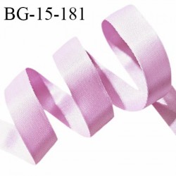 Ruban satin tubulaire 15 mm couleur rose parme largeur 15 mm prix au mètre