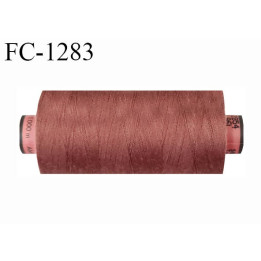 Bobine 1000 m fil Polyester n° 120 couleur marron cuir longueur 1000 mètres grande marque