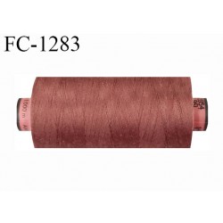 Bobine 1000 m fil Polyester n° 120 couleur marron cuir longueur 1000 mètres grande marque