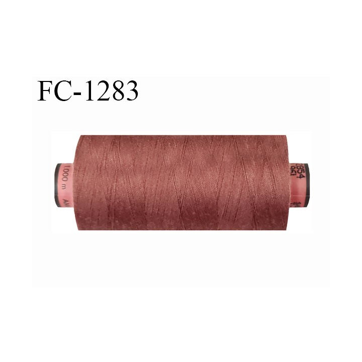 Bobine 1000 m fil Polyester n° 120 couleur marron cuir longueur 1000 mètres grande marque