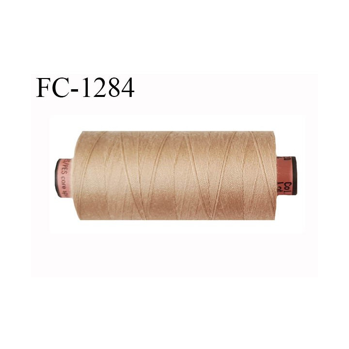 Bobine 1000 m fil Polyester n° 120 couleur beige rosé longueur 1000 mètres grande marque