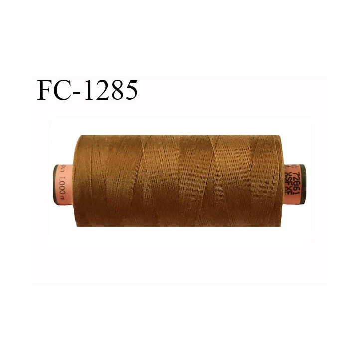 Bobine 1000 m fil Polyester n° 120 couleur cuir ou caramel longueur 1000 mètres grande marque
