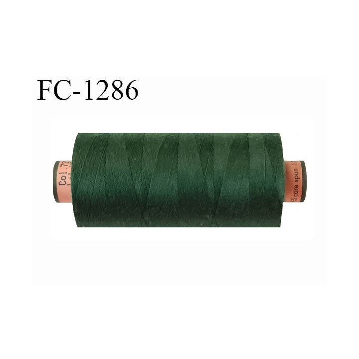 Bobine 1000 m fil Polyester n° 120 couleur vert longueur 1000 mètres grande marque