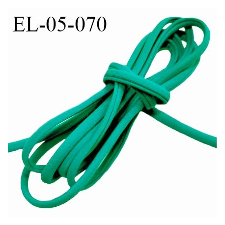 Cordon élastique 5 mm ou cache armature underwire casing galon lingerie et bain couleur vert prix au mètre