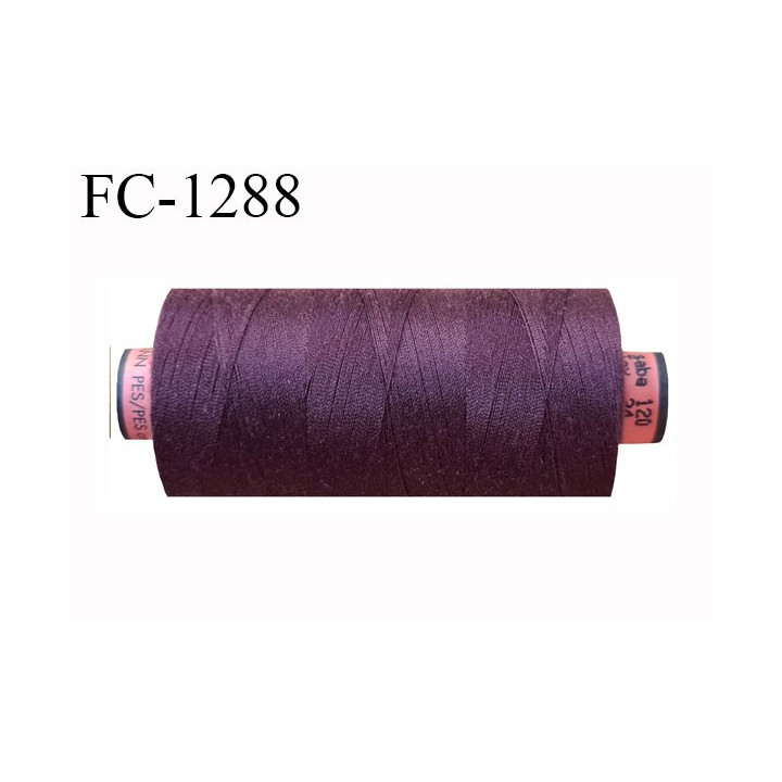 Bobine 1000 m fil Polyester n° 120 couleur lie de vin longueur 1000 mètres grande marque