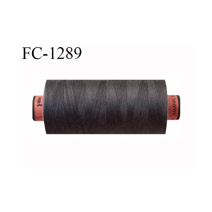 Bobine 1000 m fil Polyester n° 120 couleur taupe tirant sur le gris  longueur 1000 mètres grande marque