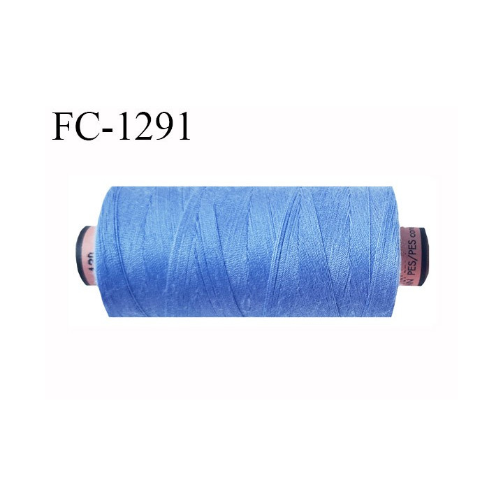 Bobine 1000 m fil Polyester n° 120 couleur bleu longueur 1000 mètres grande marque