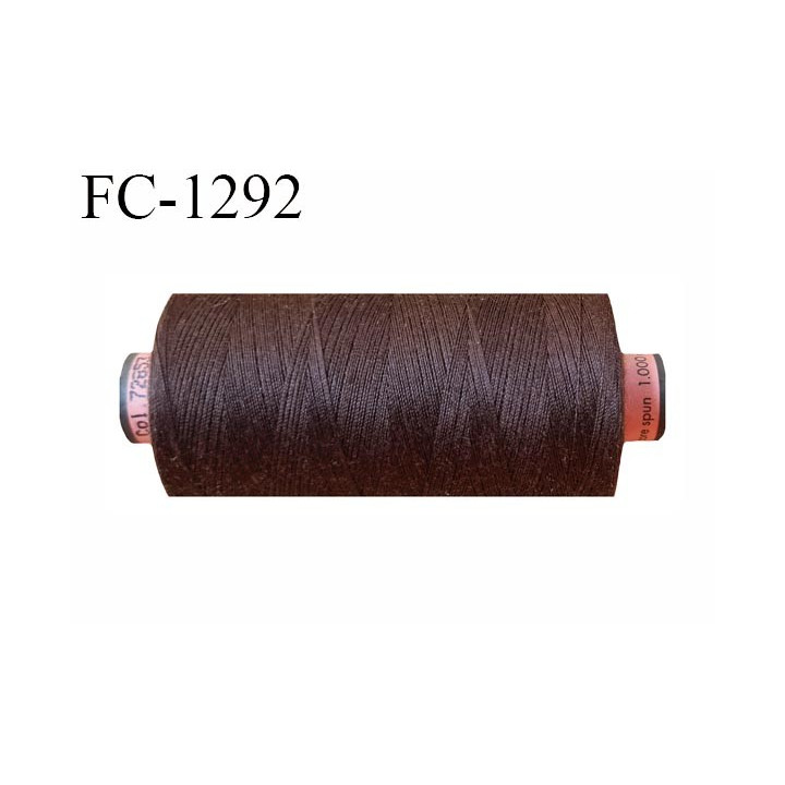 Bobine 1000 m fil Polyester n° 120 couleur marron longueur 1000 mètres grande marque
