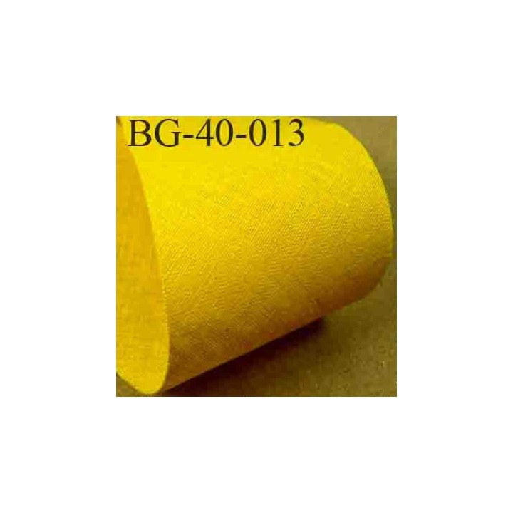 biais ruban galon a plat à plier en coton couleur jaune bouton d'or largeur 4 cm vendue au mètre