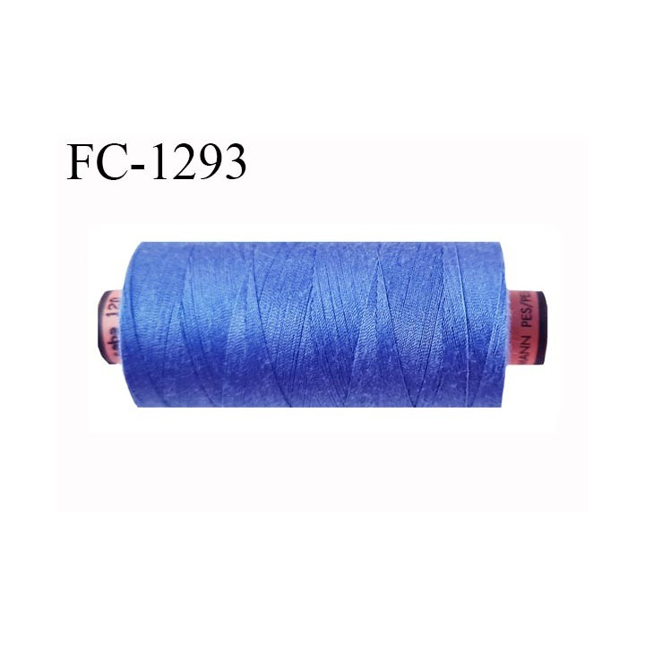 Bobine 1000 m fil Polyester n° 120 couleur bleu longueur 1000 mètres grande marque