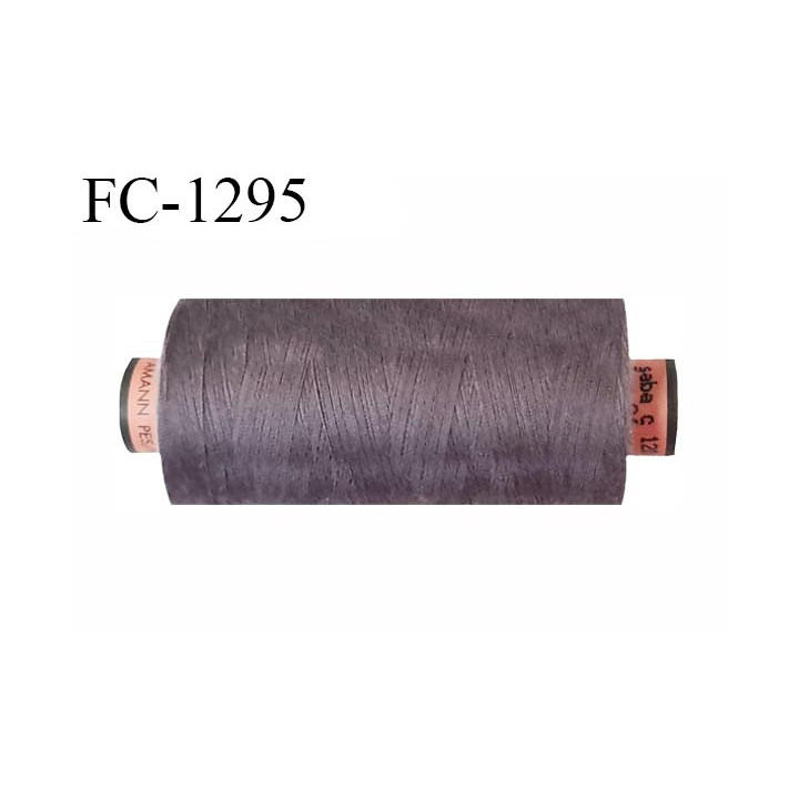 Bobine 1000 m fil Polyester n° 120 couleur taupe clair longueur 1000 mètres grande marque
