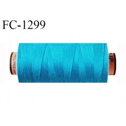 Bobine 1000 m fil Polyester n° 120 couleur turquoise longueur 1000 mètres grande marque