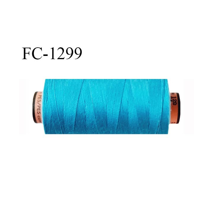 Bobine 1000 m fil Polyester n° 120 couleur turquoise longueur 1000 mètres grande marque