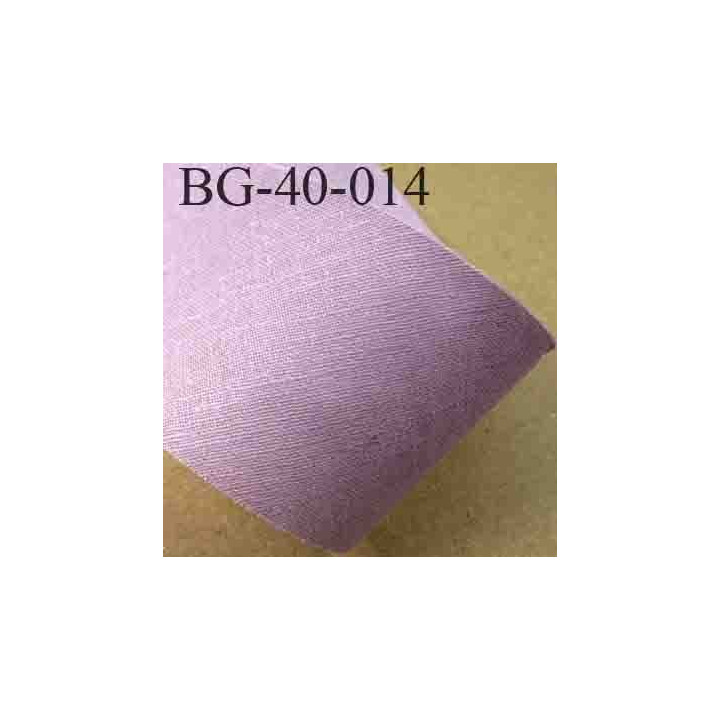 biais ruban galon a plat à plier en coton couleur parme lilas largeur 4 cm vendue au mètre