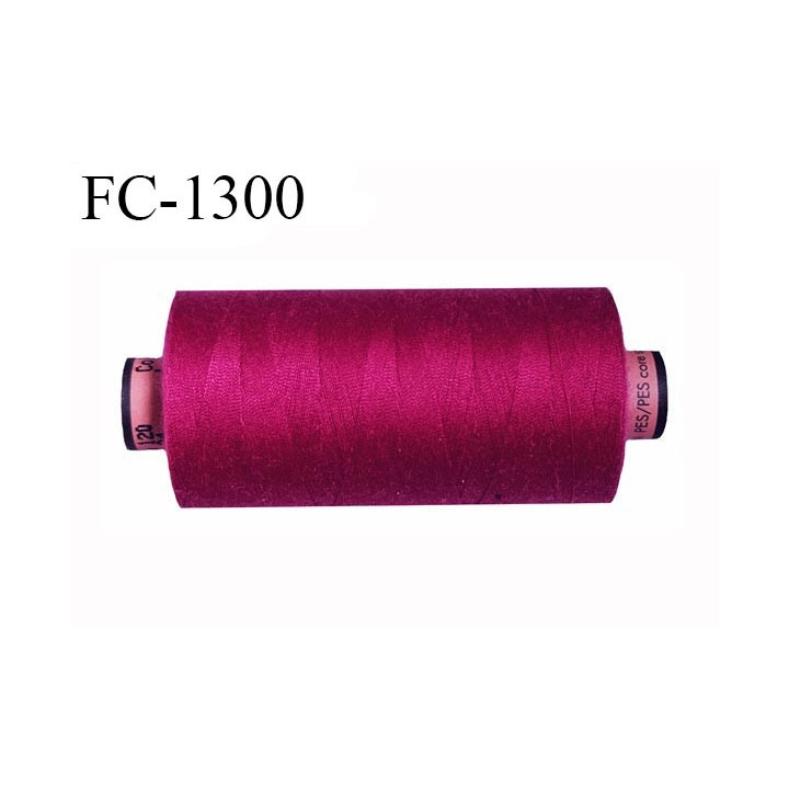 Bobine 1000 m fil Polyester n° 120 couleur fuschia foncé longueur 1000 mètres grande marque