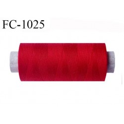 Bobine 500 m fil Polyester n° 80 couleur rouge 500 mètres fil européen bobiné en Europe ou France certifié oeko tex