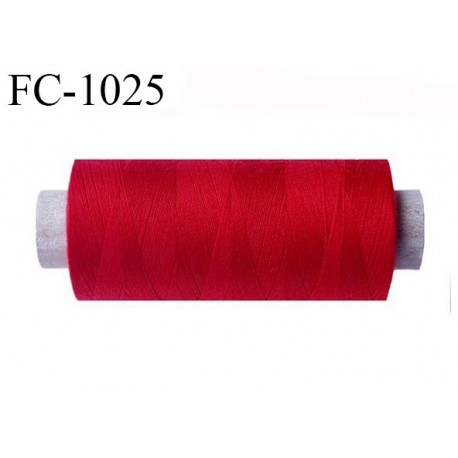 Bobine 500 m fil Polyester n° 80 couleur rouge 500 mètres fil européen bobiné en Europe ou France certifié oeko tex