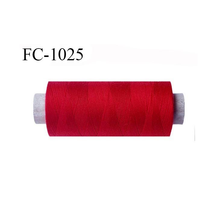 Bobine 500 m fil Polyester n° 80 couleur rouge 500 mètres fil européen bobiné en Europe ou France certifié oeko tex