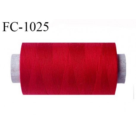 Bobine 1000 m fil Polyester n° 80 rouge 1000 mètres fil européen bobiné en France certifié oeko tex