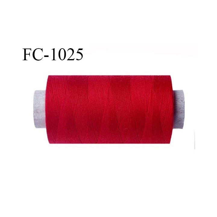 Bobine 1000 m fil Polyester n° 80 rouge 1000 mètres fil européen bobiné en France certifié oeko tex