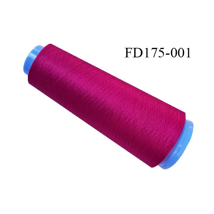 Destockage cone 3000 mètres de fil mousse polyester fil n°120 grande marque couleur fuschia foncé longueur 3000 m