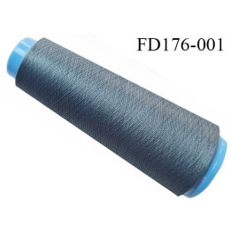 Destockage cone 3000 mètres de fil mousse polyester fil n°120 de grande marque couleur gris bleuté longueur 3000 m grande marque
