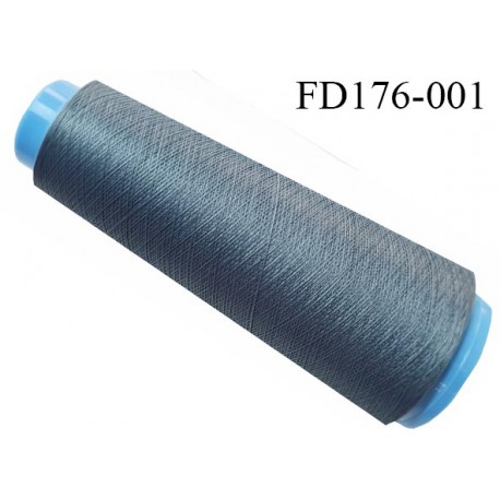 Destockage cone 3000 mètres de fil mousse polyester fil n°120 de grande marque couleur gris bleuté longueur 3000 m grande marque