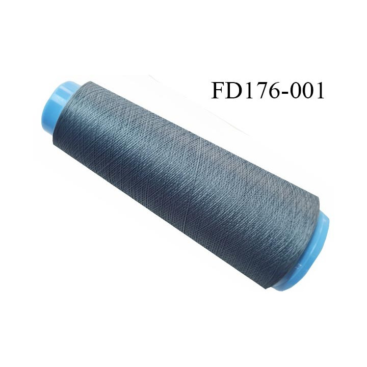 Destockage cone 3000 mètres de fil mousse polyester fil n°120 de grande marque couleur gris bleuté longueur 3000 m grande marque