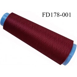 Destockage cone 3000 mètres de fil mousse polyester fil n°120 de grande marque couleur bordeaux ou bourgogne longueur 3000 m