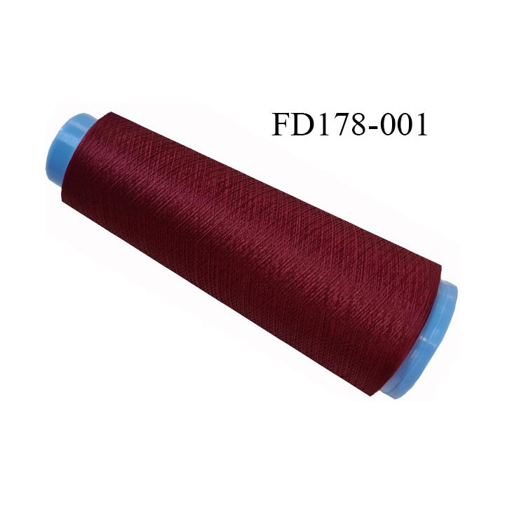 Destockage cone 3000 mètres de fil mousse polyester fil n°120 de grande marque couleur bordeaux ou bourgogne longueur 3000 m