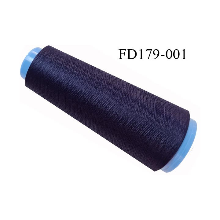 Destockage cone 3000 mètres fil mousse polyester n°120 de grande marque couleur bleu tirant sur le violet longueur 3000 m