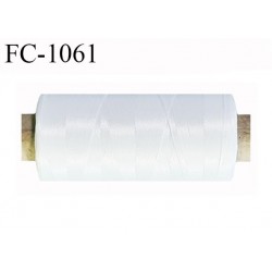 Bobine 1000 mètres de fil mousse polyester fil n° 150 haut de gamme couleur blanc longueur 1000 mètres bobiné en France