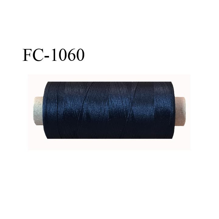 Bobine 1000 mètres fil mousse polyester  fil n° 150 haut de gamme couleur bleu marine foncé longueur 1000 m bobiné en France