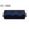Bobine 1000 mètres fil mousse polyester fil n° 150 haut de gamme couleur bleu marine foncé longueur 1000 m bobiné en France