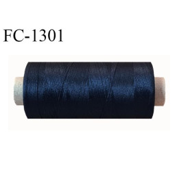Bobine de fil 500 m mousse polyester n° 80 fil très très solide couleur bleu marine foncé longueur 500  mètres bobiné en France