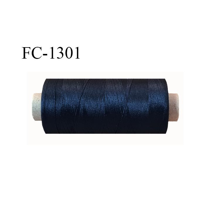 Bobine de fil 500 m mousse polyester n° 80 fil très très solide couleur bleu marine foncé longueur 500  mètres bobiné en France