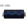 Bobine de fil 500 m mousse polyester n° 80 fil très très solide couleur bleu marine foncé longueur 500 mètres bobiné en France