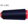 Cone 2000 m fil mousse polyester n° 80 haut de gamme couleur bleu marine foncé longueur du cone 2000 m bobiné en France