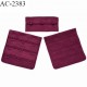 Agrafe 55 mm attache SG haut de gamme couleur bordeaux ou grenat 3 rangées 3 crochets largeur 55 mm hauteur 55 mm prix à l'unité